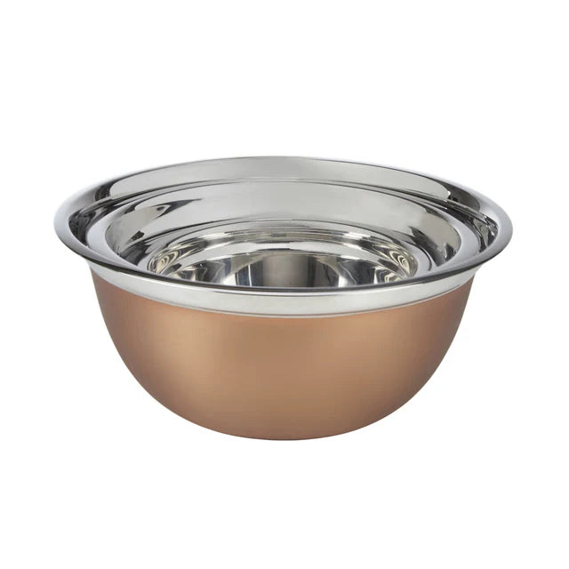 Copper 4-Piece Stainless Steel Mixing Bowl Set